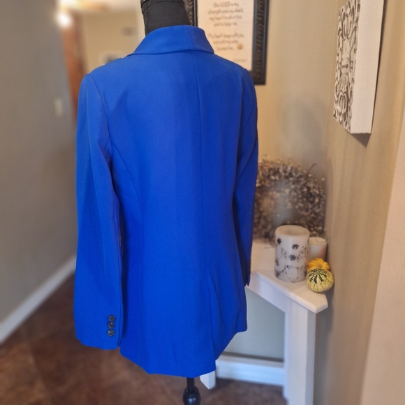 NWOT CeCe royal blue blazer PRISTINE oversized sz 6 - Picture 4 of 16